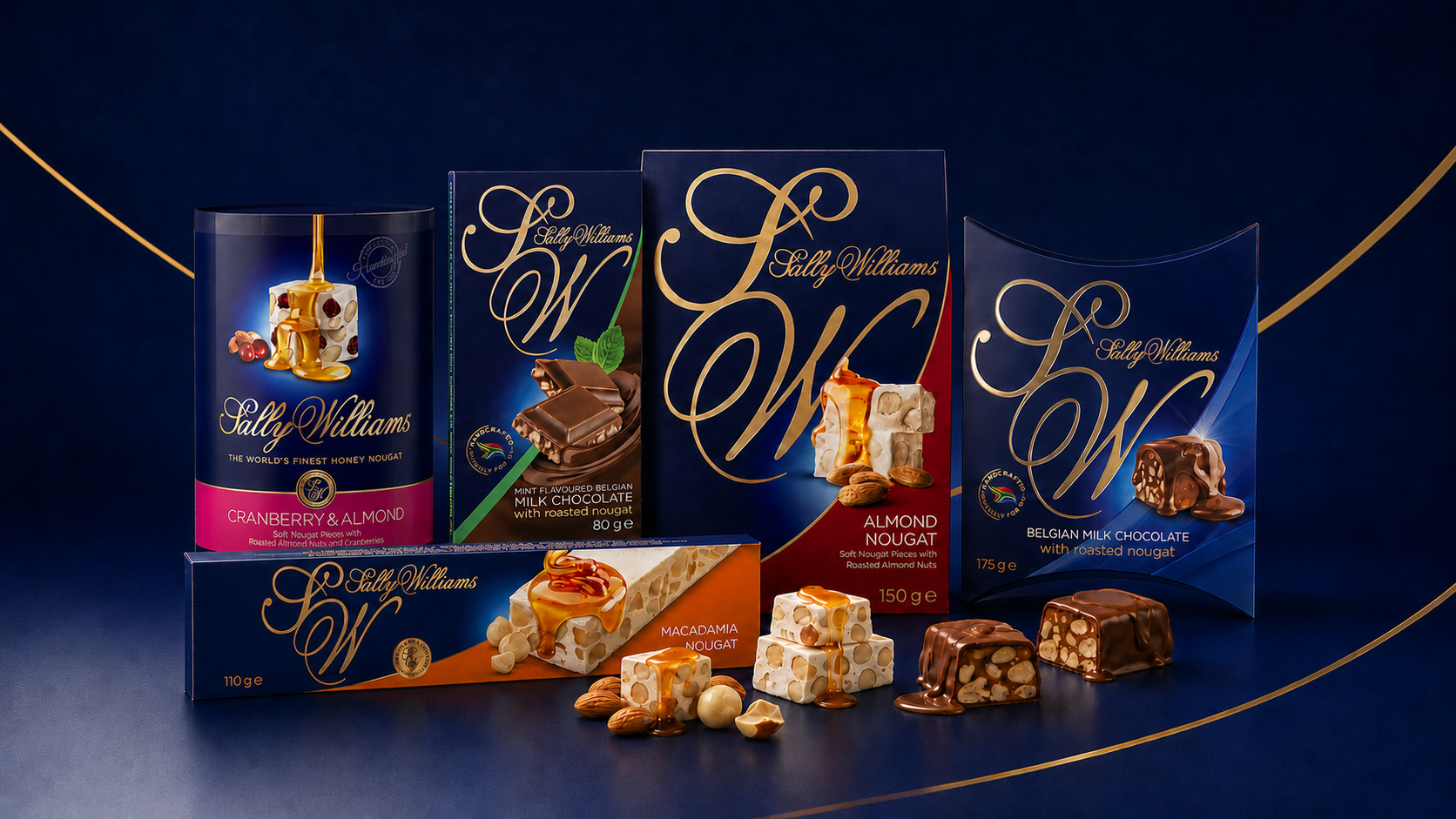Sally Williams soft honey nougat with roasted almonds