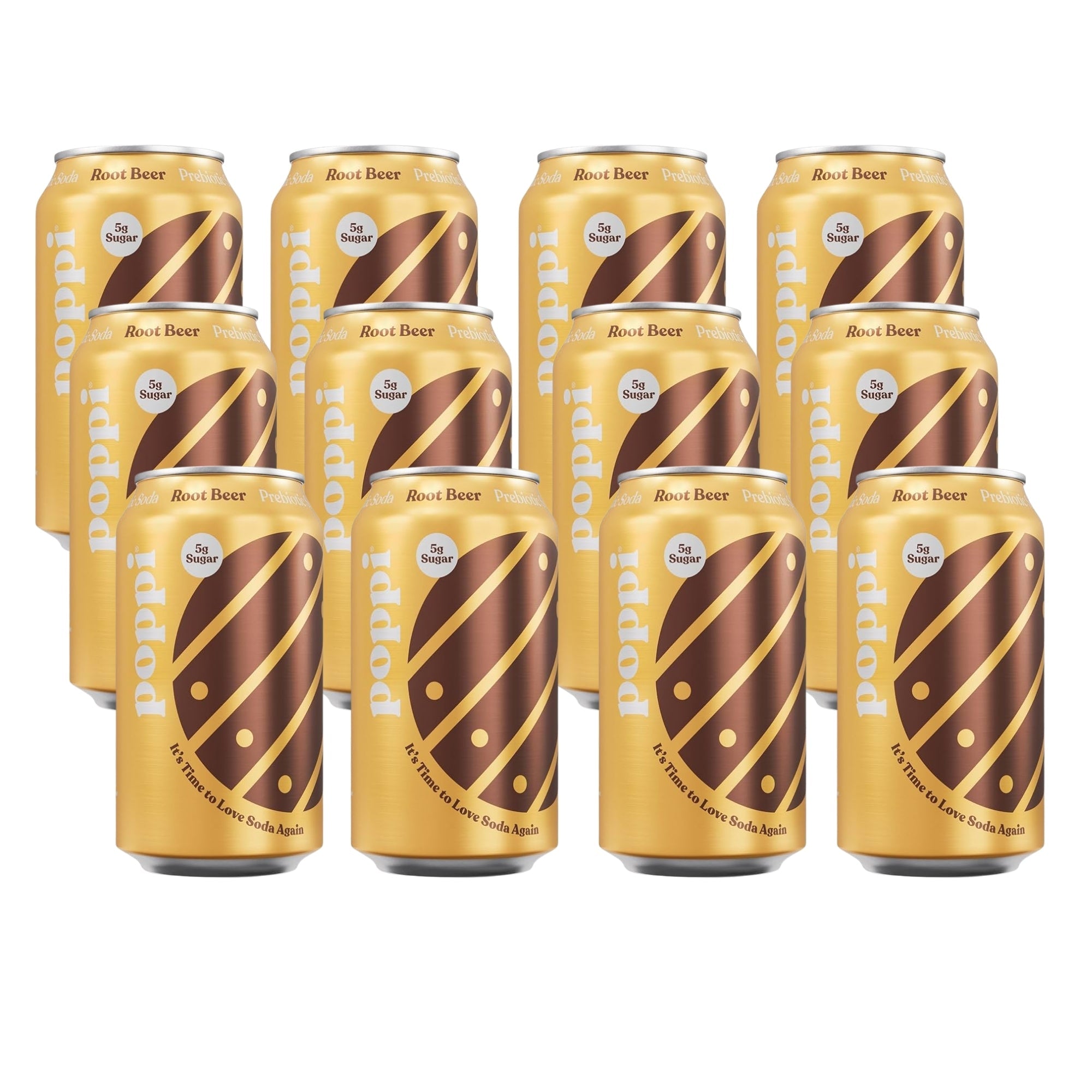 Poppi Sparkling Prebiotic Soda Root Beer 12 x 355ml