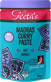 Geetas Curry Paste Madras Hot 12 x 80g
