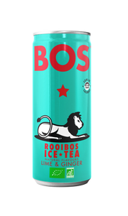 Bos Organic Lime and Ginger Ice Tea Can 12 x 250ml