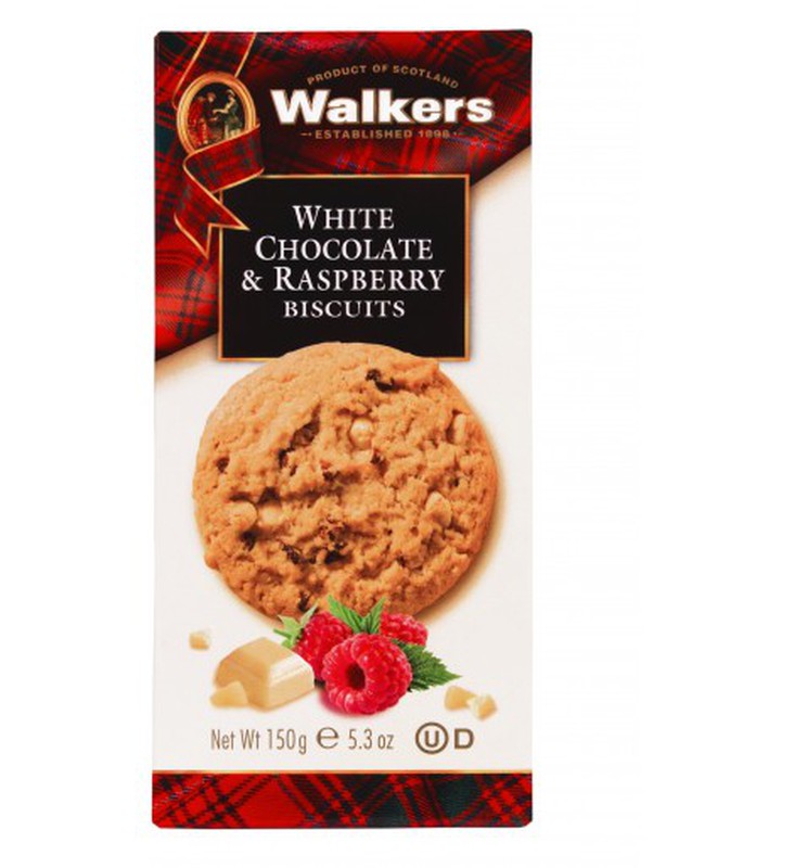 Walkers Biscuits Raspberry & White Chocolate 12 x 150g