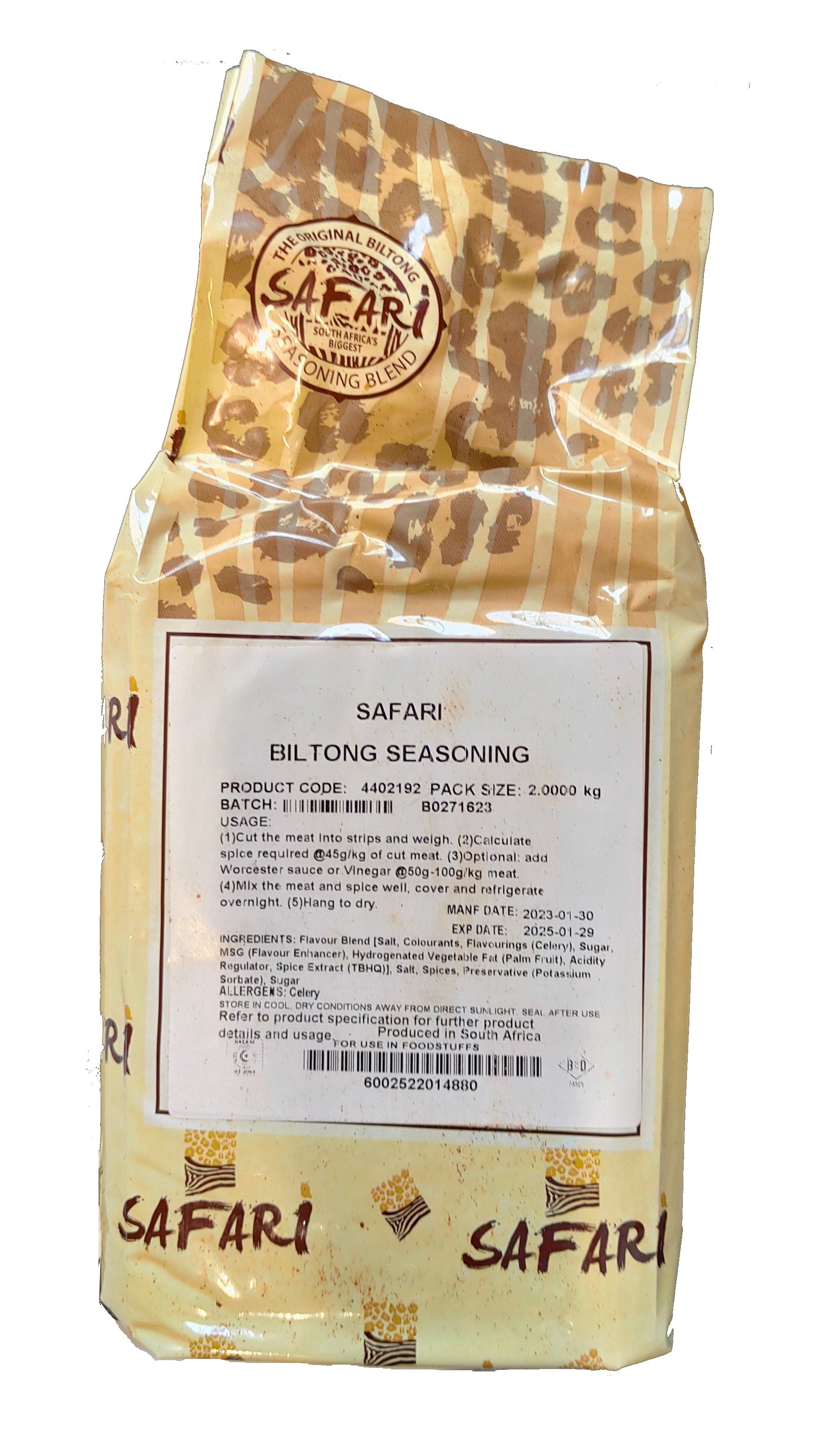 Safari Biltong Seasoning LARGE 10 x 2kg