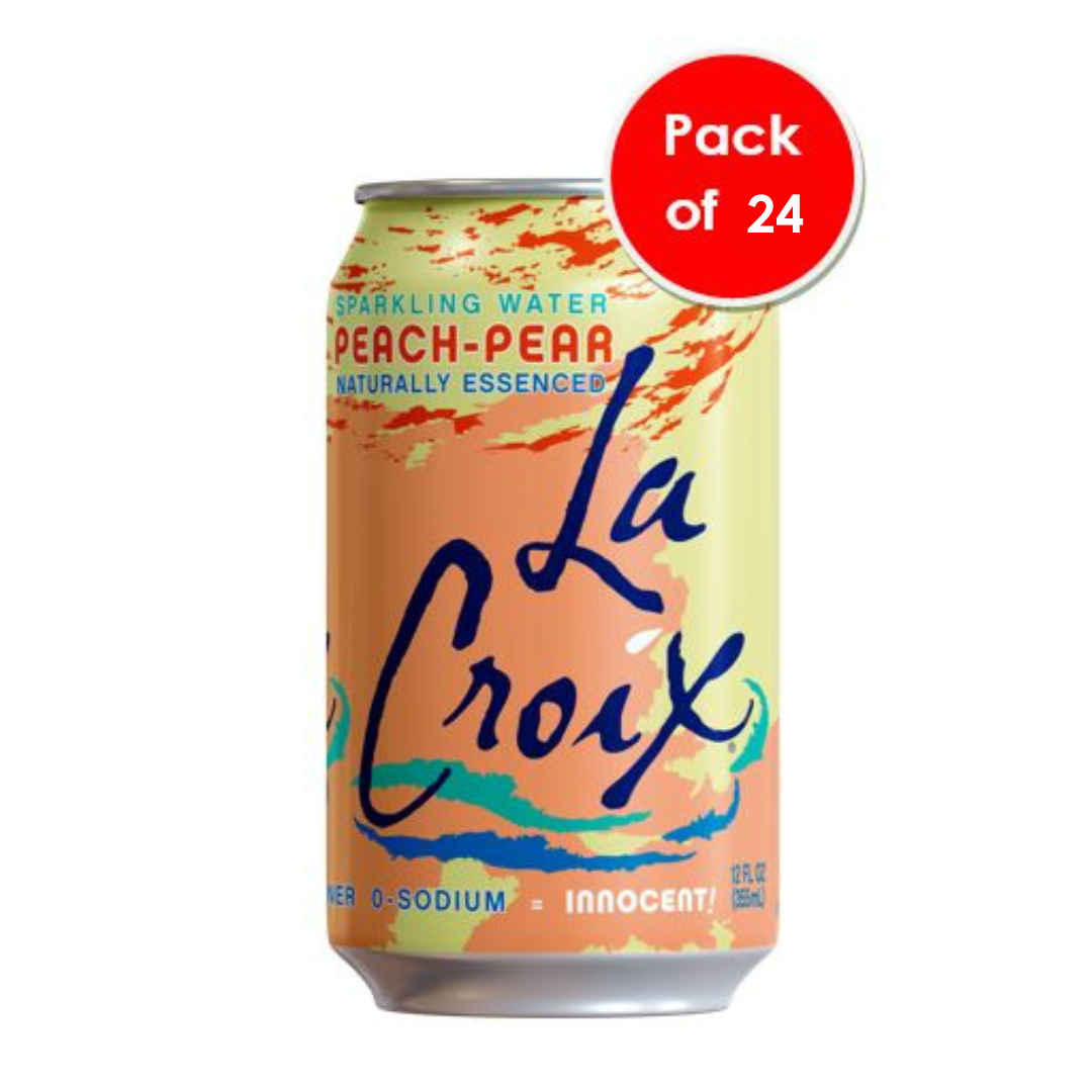La Croix Sparkling Peach Pear 24 x 355ml (12oz)