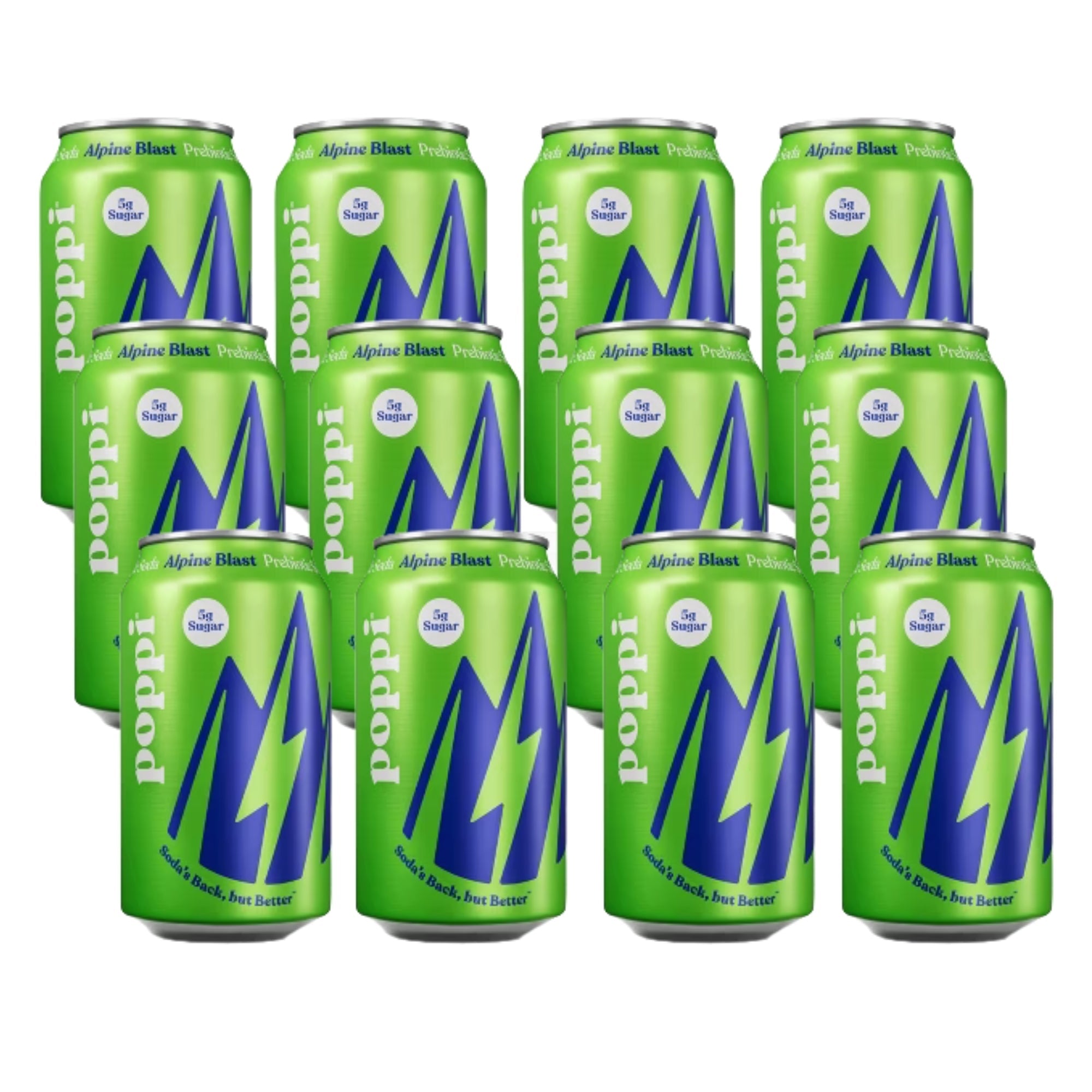 Poppi Sparkling Prebiotic Soda Alpine Blast 12 x 355ml