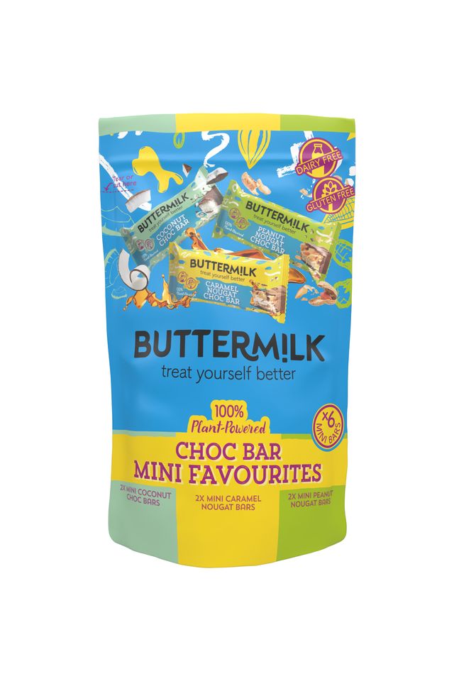 Buttermilk Plant-Powered Bite Size Bar Selection 6 Bar Selection Pouch- 150g  (6 x 150g)