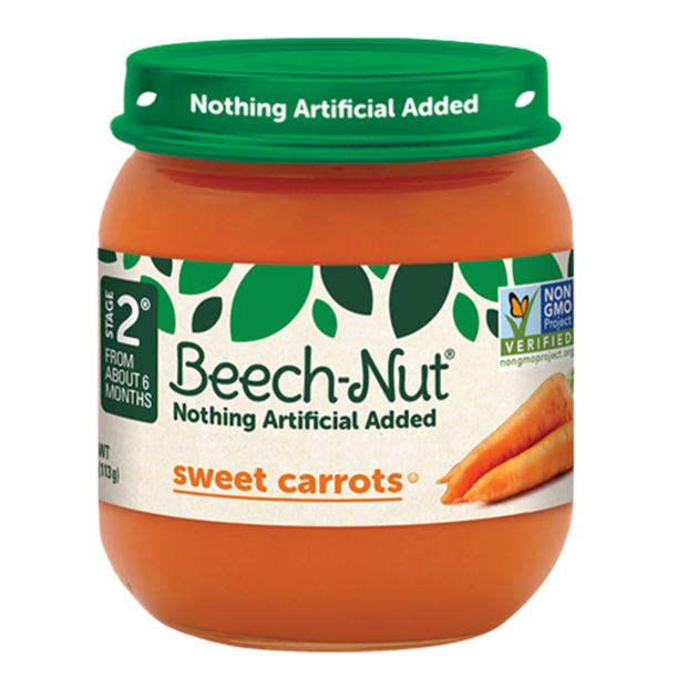 Beech Nut Sweet Carrots Puree NK 10 x 113g (4oz)