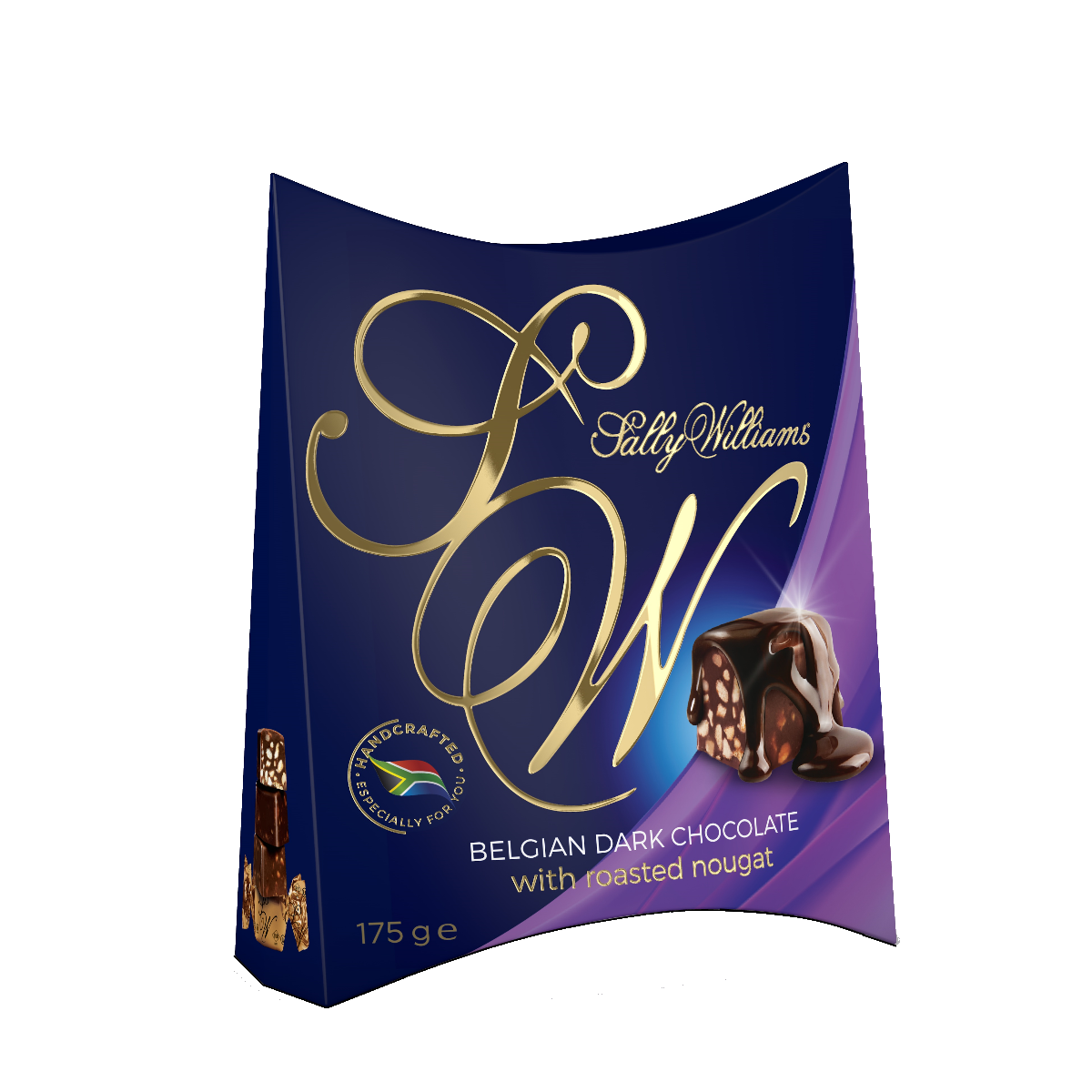 Sally Williams  Belgian Dark Chocolate Nougat Squares Gift Box  10 x 175g