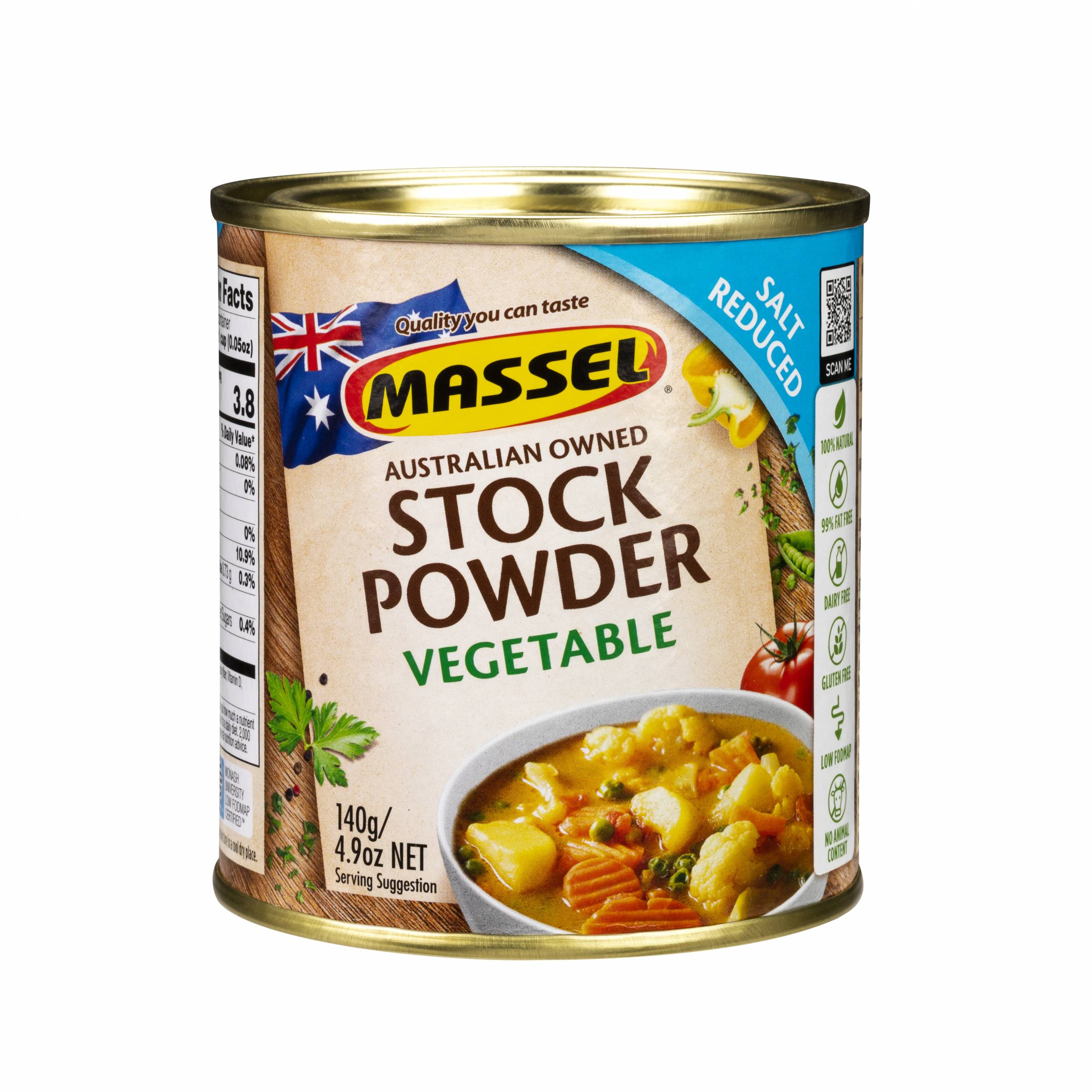 Massel Powder Tub SALT REDUCED Vegetable 6 x 140g