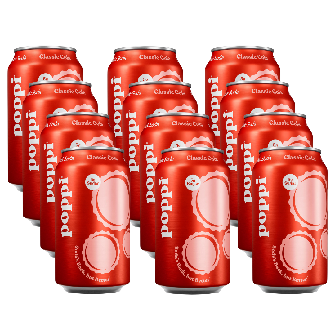 Poppi Sparkling Prebiotic Soda Classic Cola 12 x 355ml