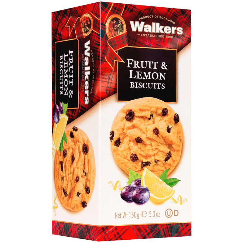 Walkers Biscuits Fruit & Lemon 12 x 150g
