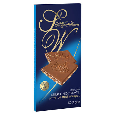 Sally Williams  Belgian Milk Chocolate With Roasted Nougat  12 x 100g