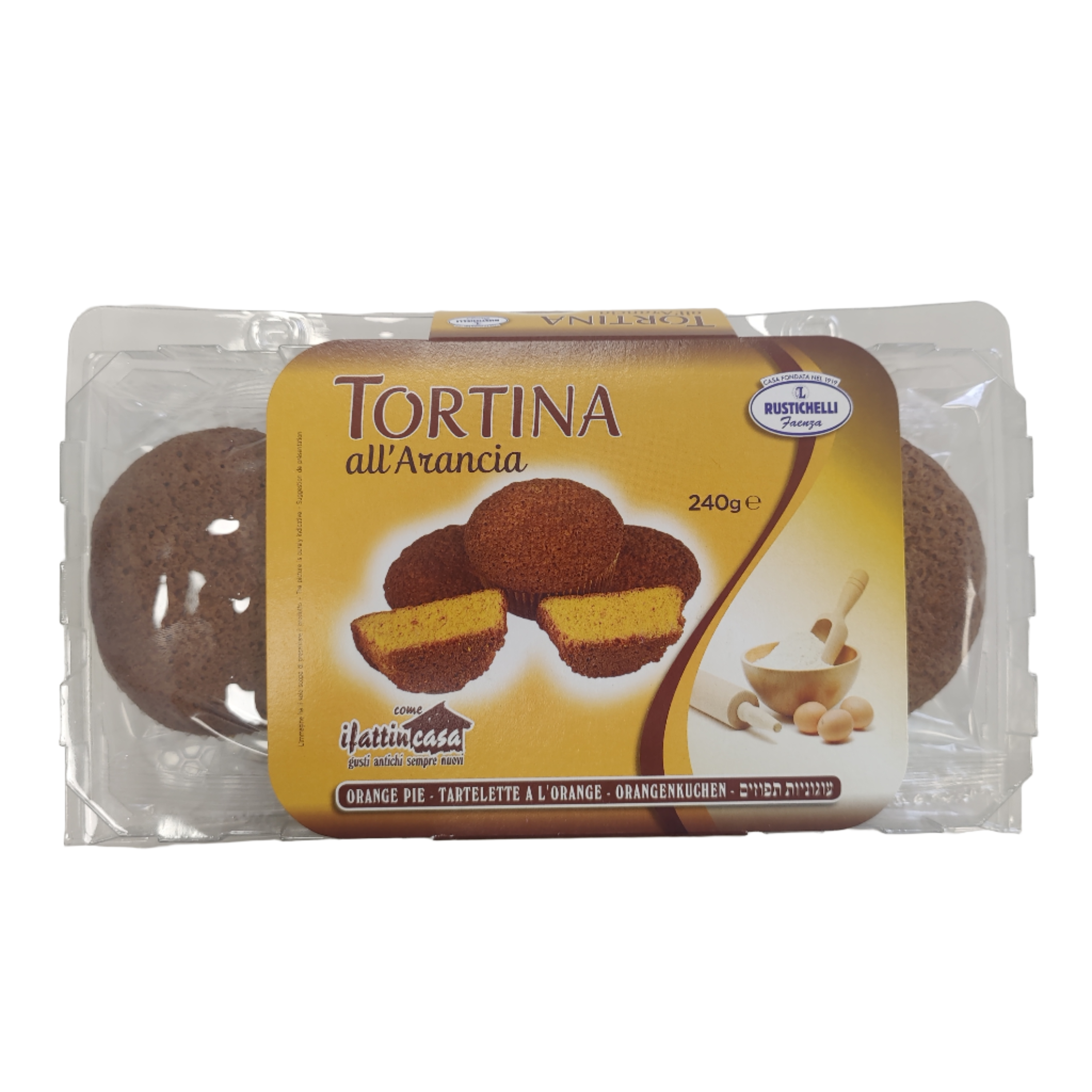 Rustichelli Orange Pie Passover 4 Pack 20 x 140g