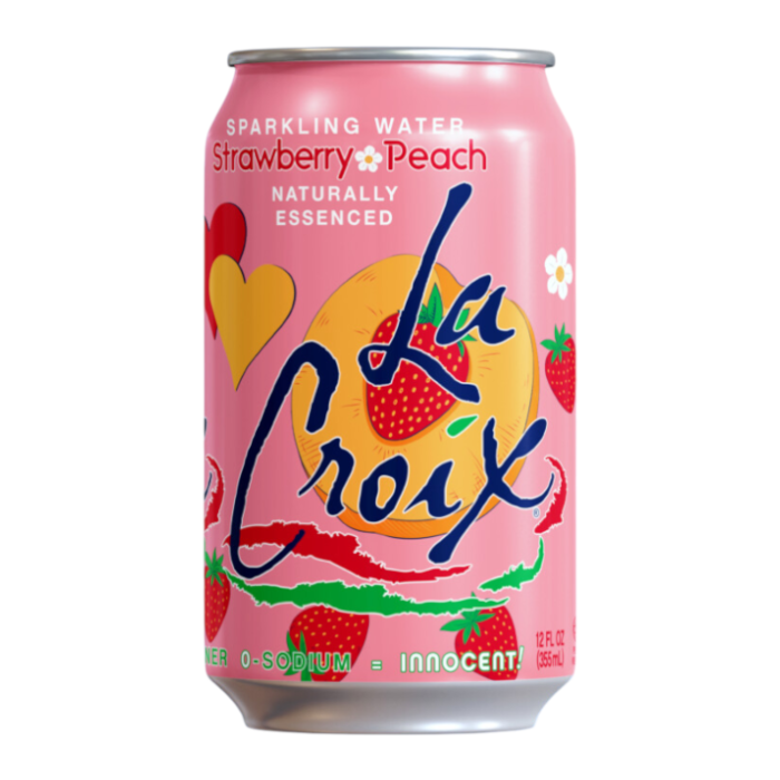 La Croix Sparkling Strawberry Peach 24 x 355ml