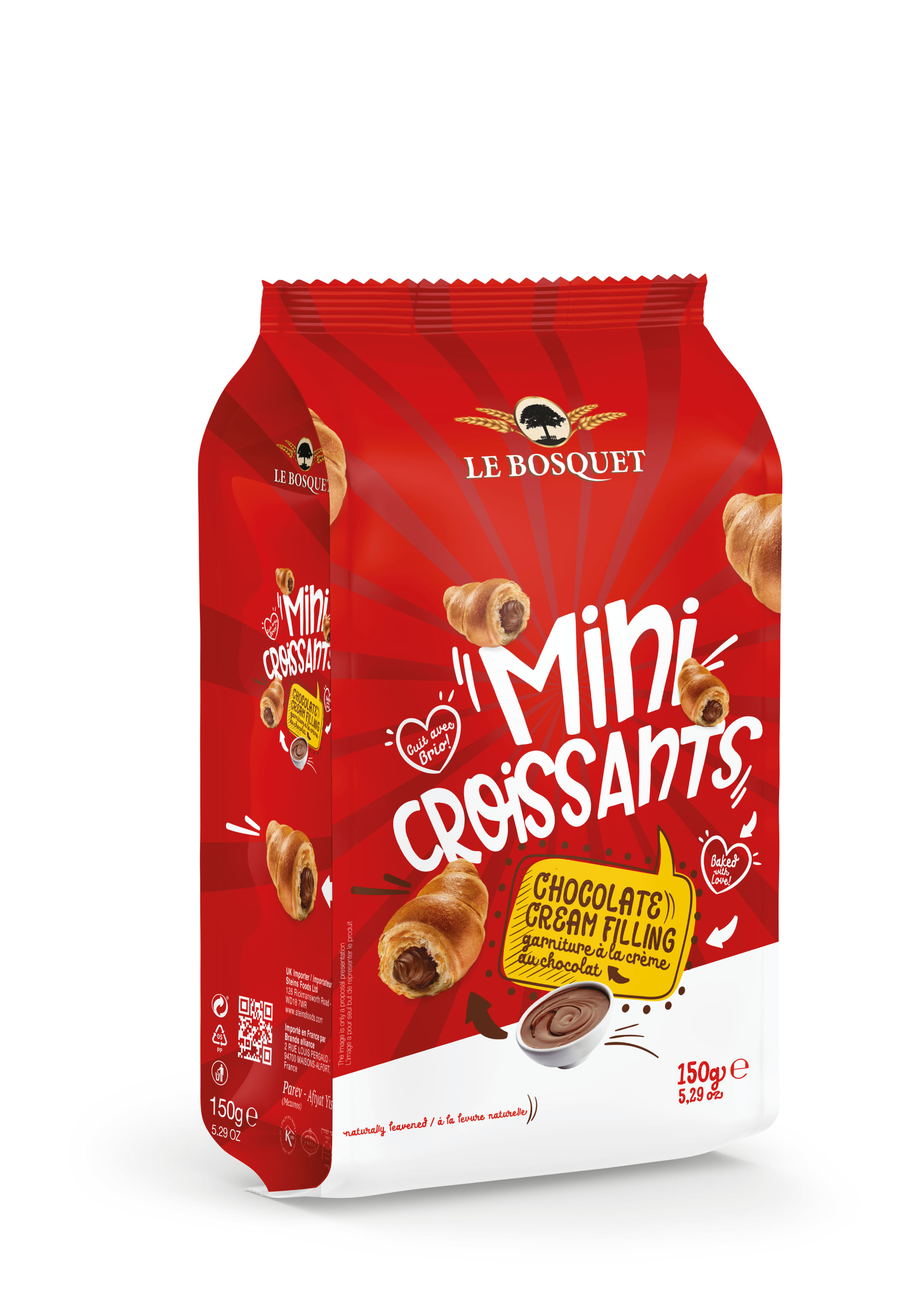 Le Bosquet Brioche Chocolate Mini-Croissant 16 x 150g