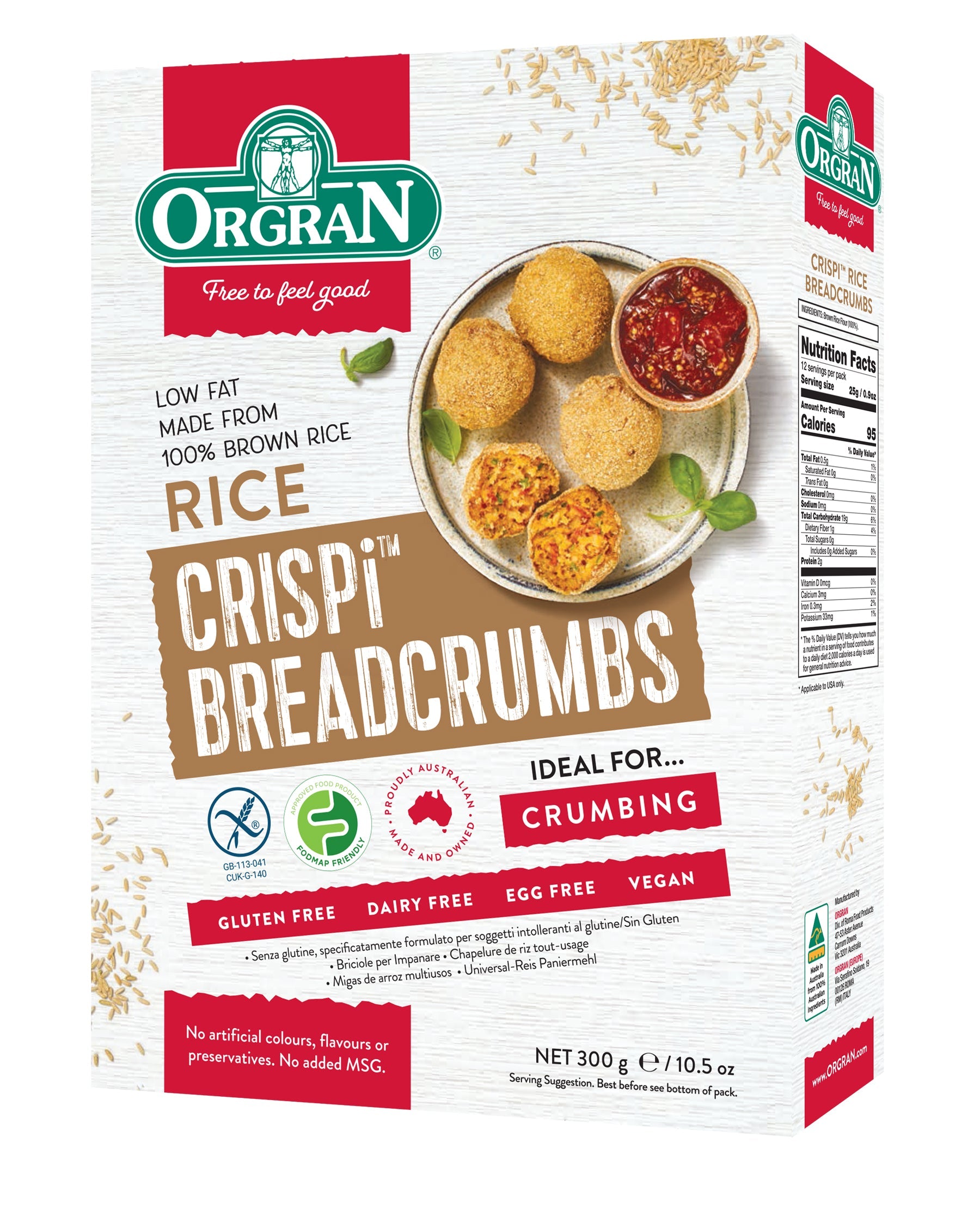 Orgran All Purpose Rice Crumbs 8 x 300g