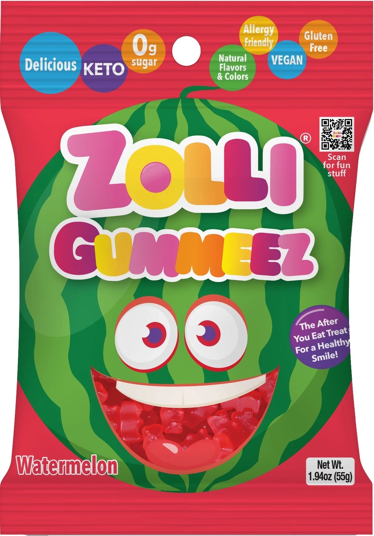 Zollipops Zolli Gummeez Watermelon NK 144 x 55g (1.94oz)