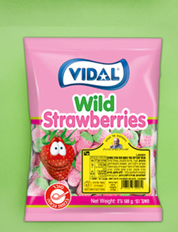 Vidal Wild Strawberries Sugar Coated Gummies 20 x 500g