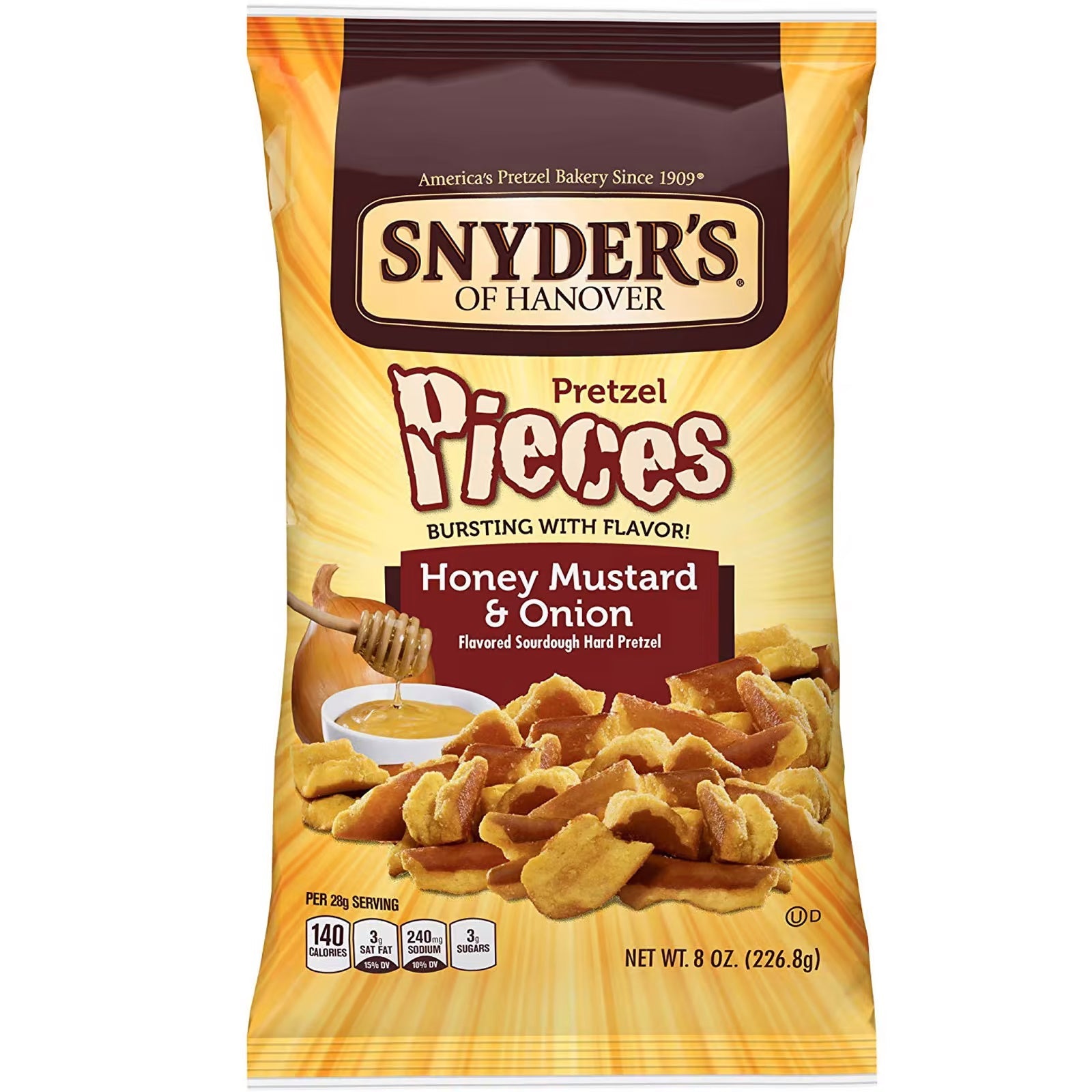 Snyders Pieces Honey Mustard Onion 6 x 226.8g (8oz)