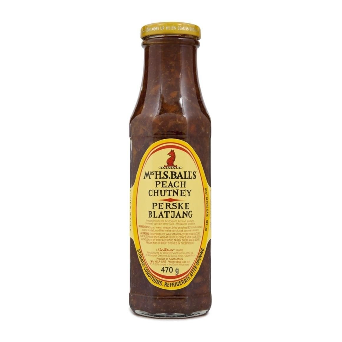Mrs Balls Chutney Peach 8 x 470g