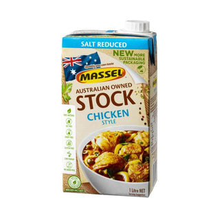 Massel Organic Liquid Stock Salt Reduced Chicken Style 6 x 1L