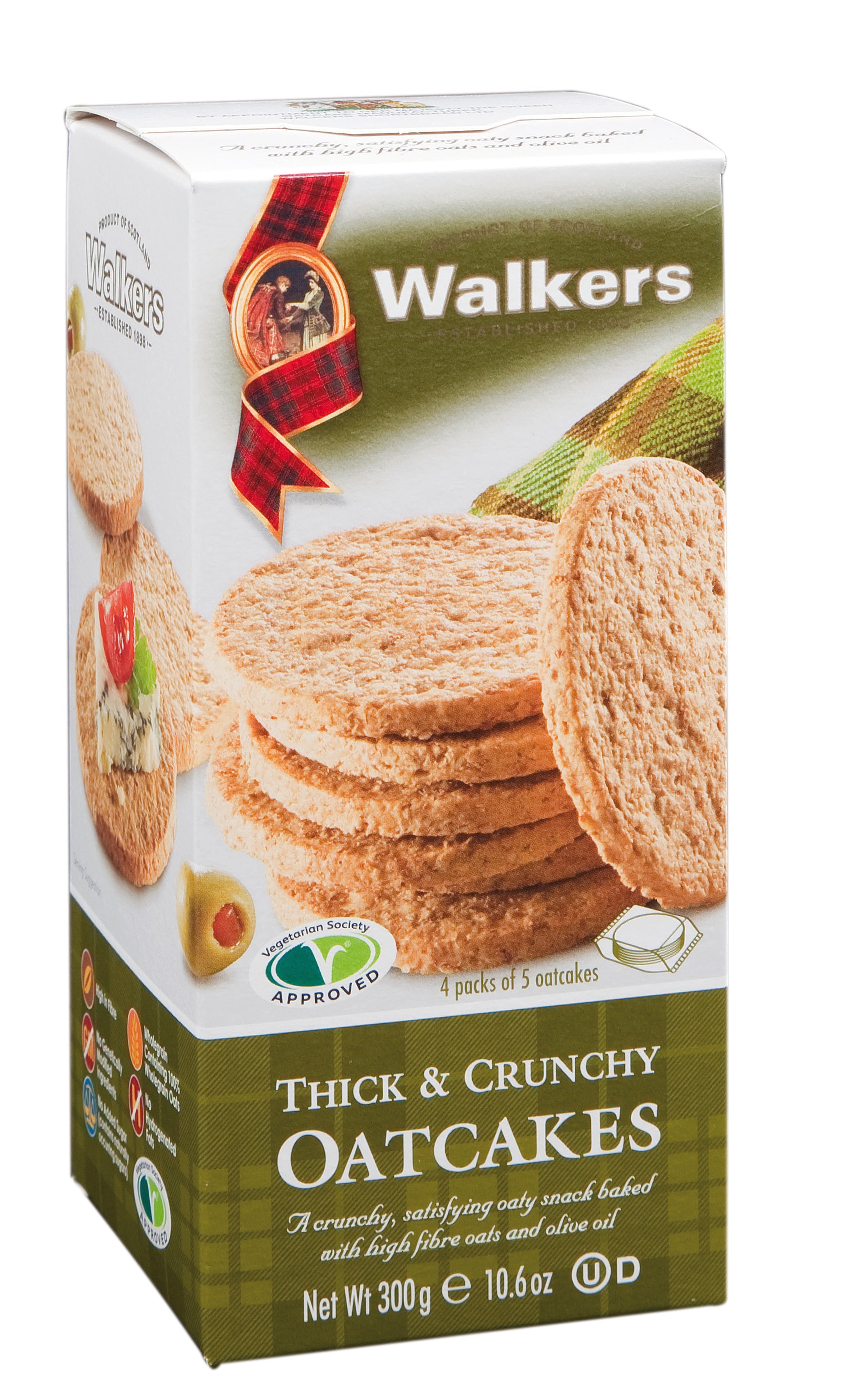Walkers Thick & Crunchy Oatcakes with Bran 12 x 300g