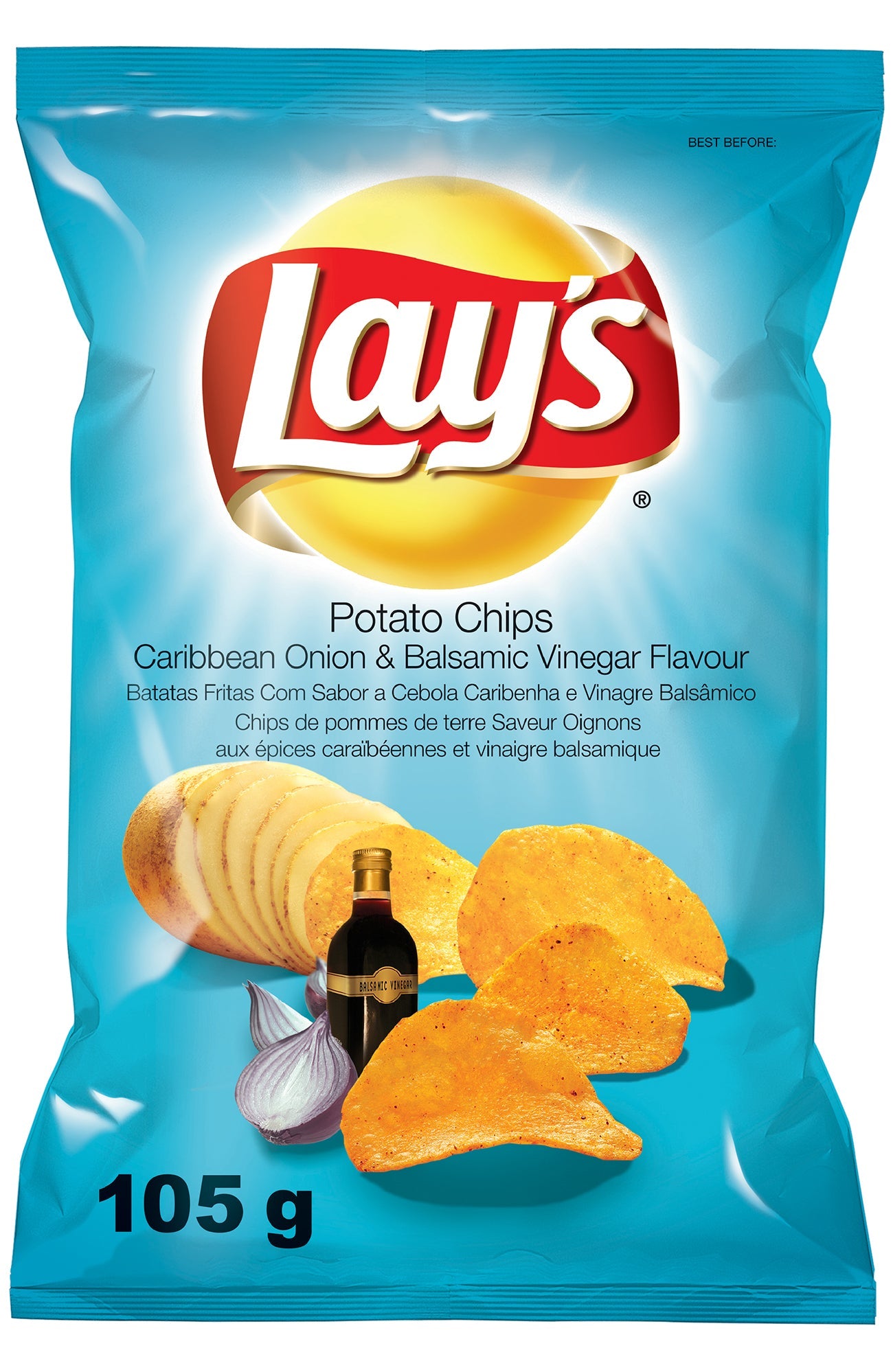 Lays LARGE Crisps Caribbean Onion 20 x 105g