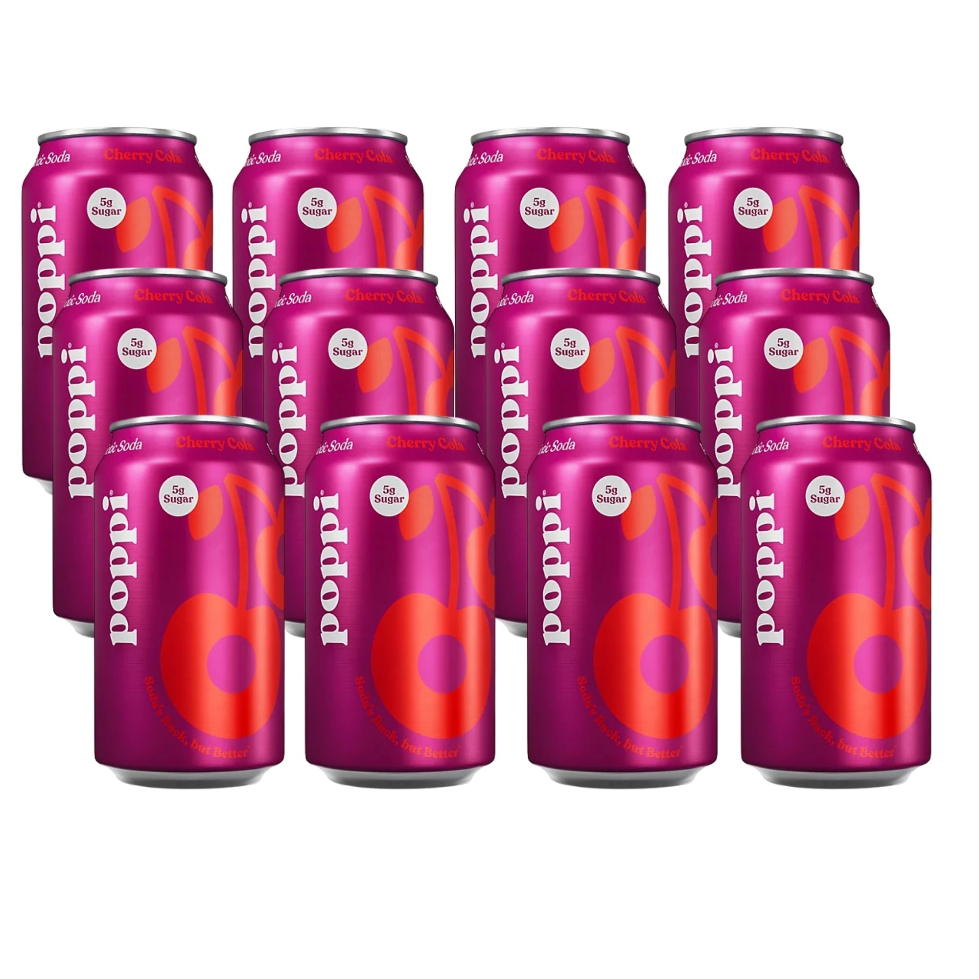 Poppi Sparkling Prebiotic Soda Cherry Cola 12 x 355ml