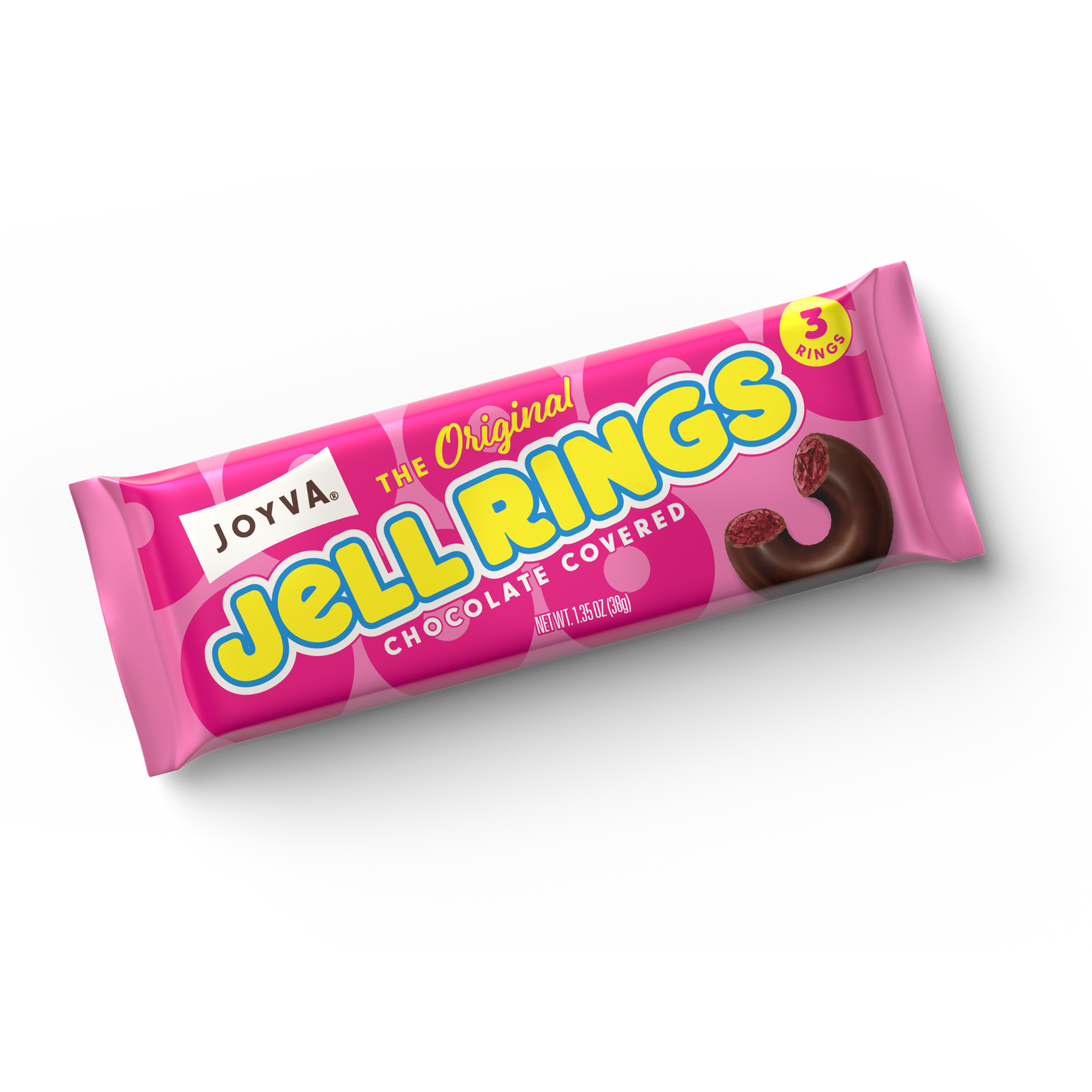 Joyva 3-pack Choc. cov Jelly Rings 24 x 38g