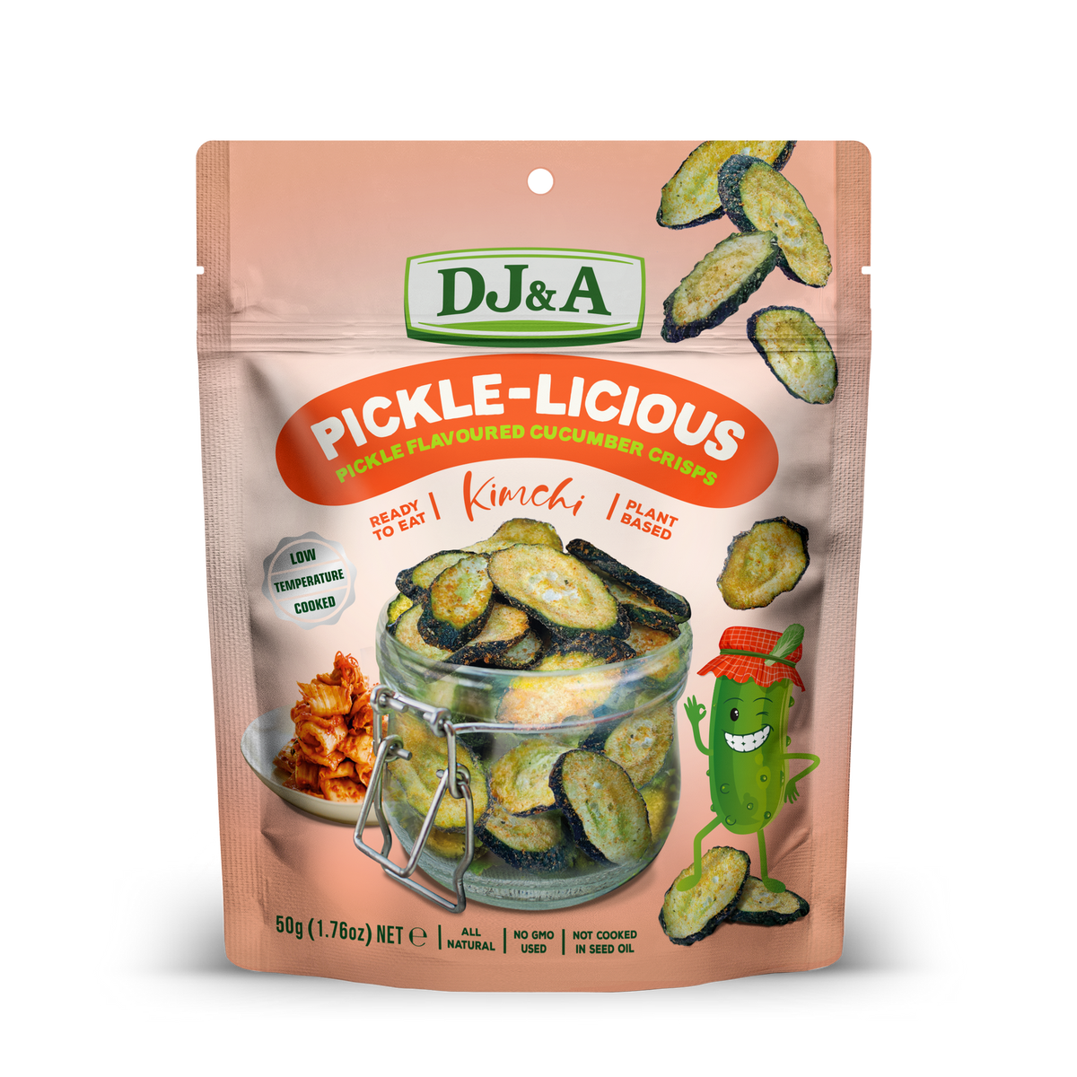 DJ & A Pickle-licious Kimchi, 50g pack.