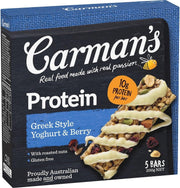 Carmans Greek Yoghurt & Berry Protein Ba 5 pack Dairy 6 x 200g
