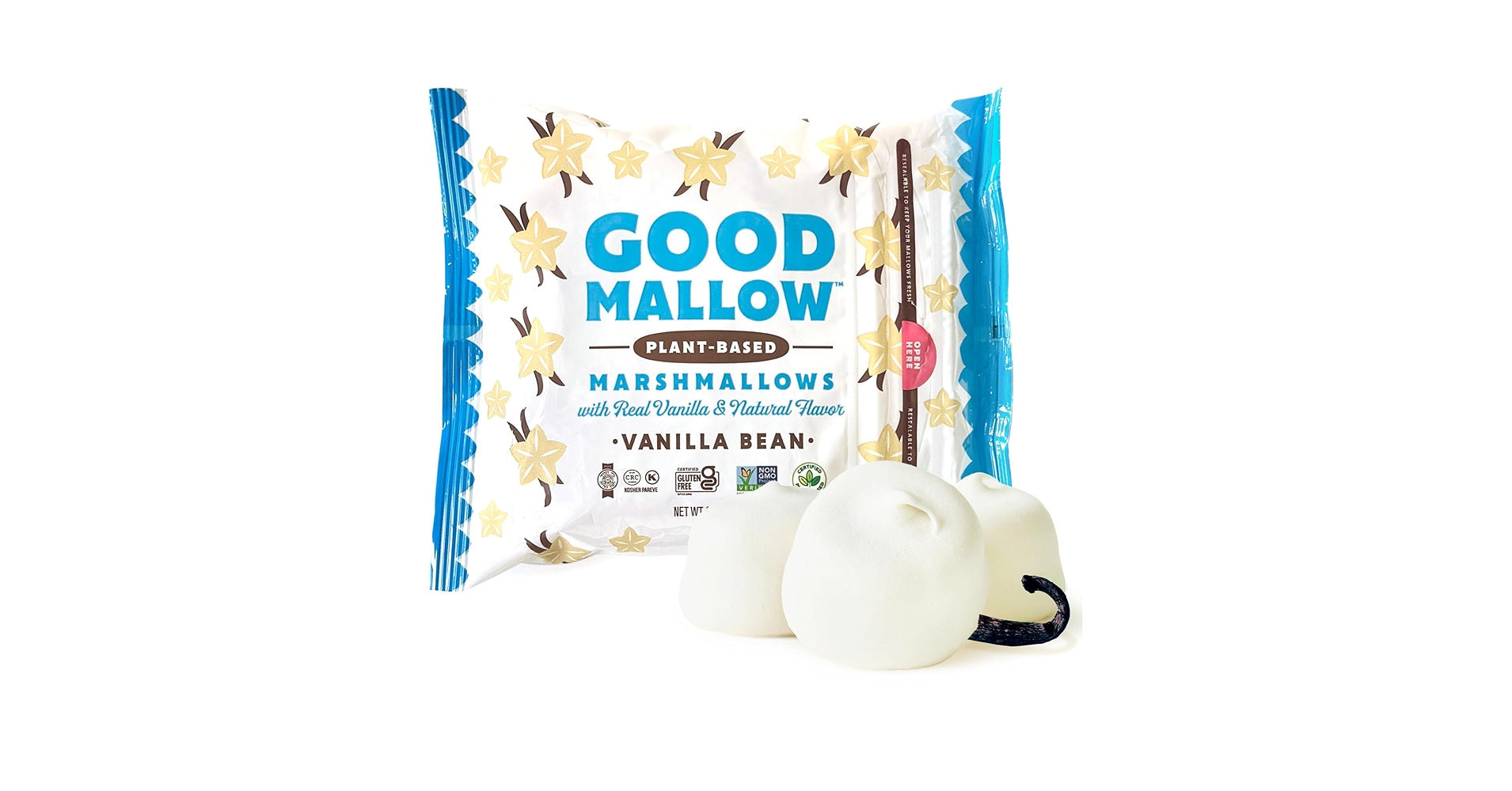 Good Mallow Plant Based Marshmallows Vanilla Bean 12 x 227g