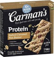 Carmans Salted Caramel Nut Butter Protein Bar 5 pack Dairy 6 x 200g