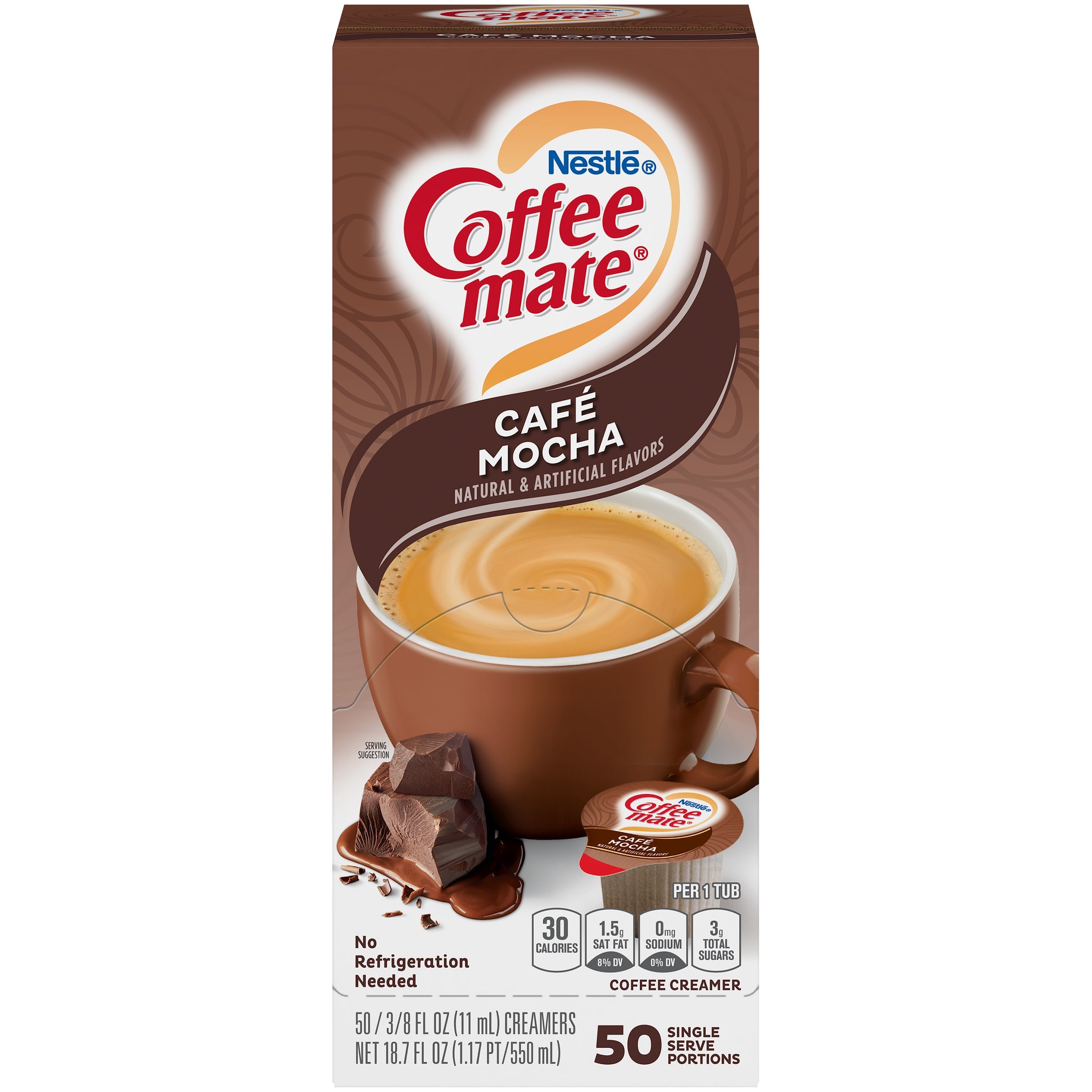 Coffee Mate Liquid Cafe Mocha Single Serve Creamer 4 x 50 x 11ml