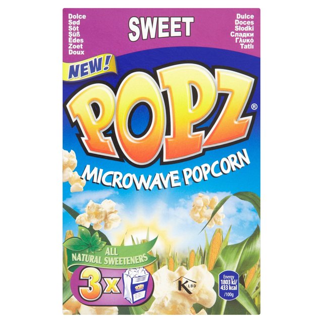 PopZ Microwave Popcorn Sweet 12 x 3 x 90g