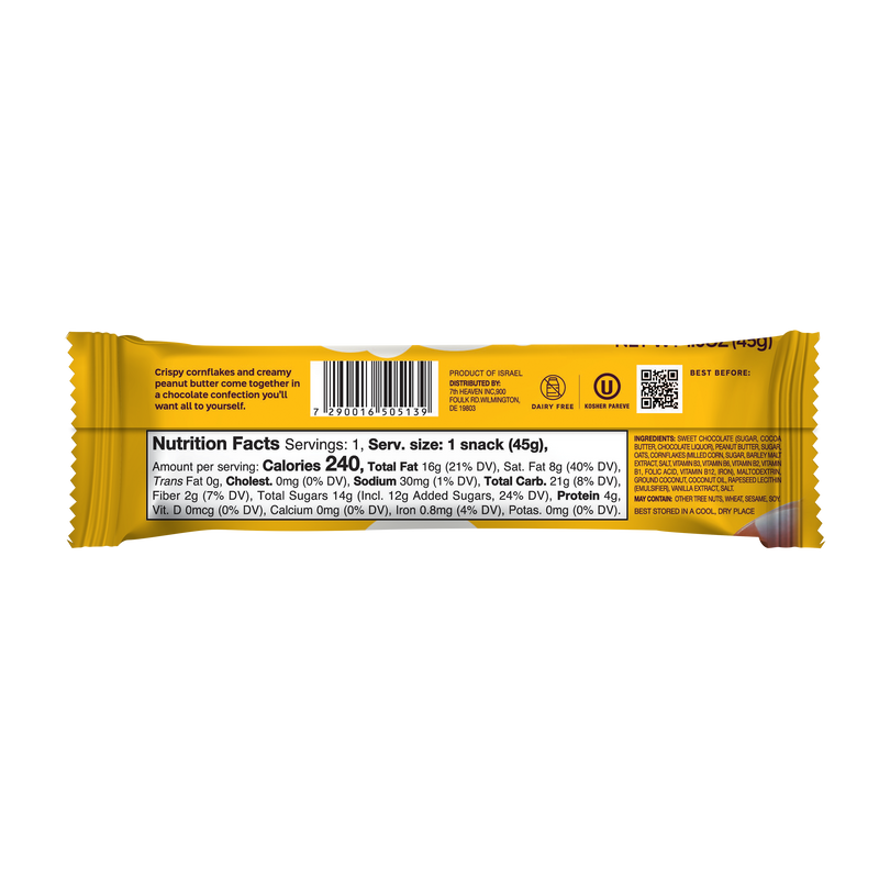 7th Heaven Peanut Butter and Cornflakes bar