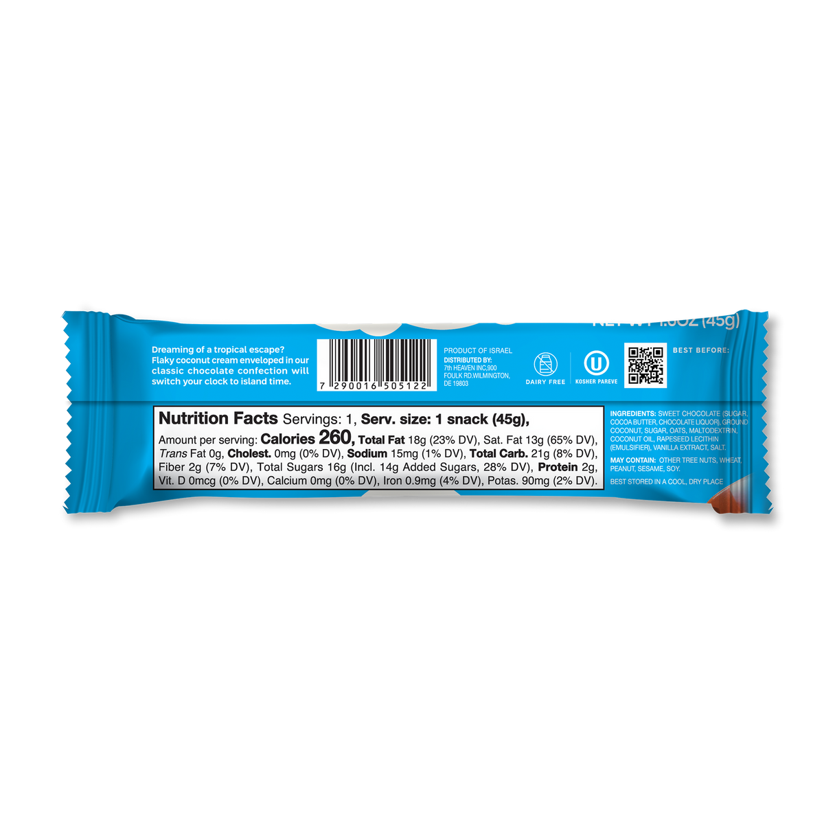 7th Heaven Caramelized Coconut bar