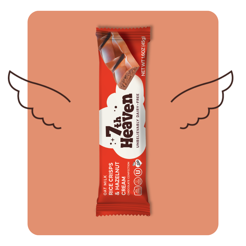 7th Heaven Rice Crisps & Hazelnut Cream Oat Milk Chocolate 20 x 45g