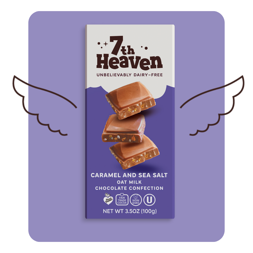 7th Heaven Caramel And Sea Salt Oat Milk Chocolate 14 x 100g