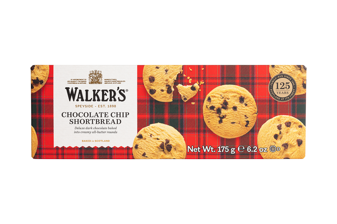 Walkers Chocolate Chip Shortbread 12 x 175g Carton