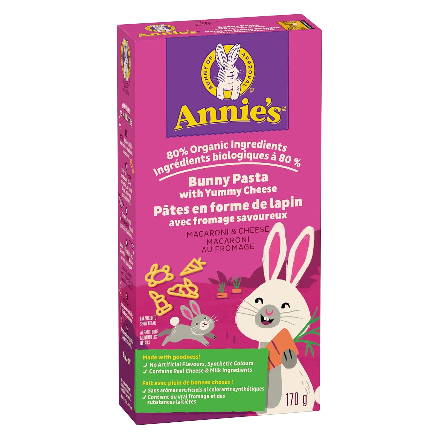 Annies Bunny Pasta with Yummy Cheese 12 x 170g (6oz) NK