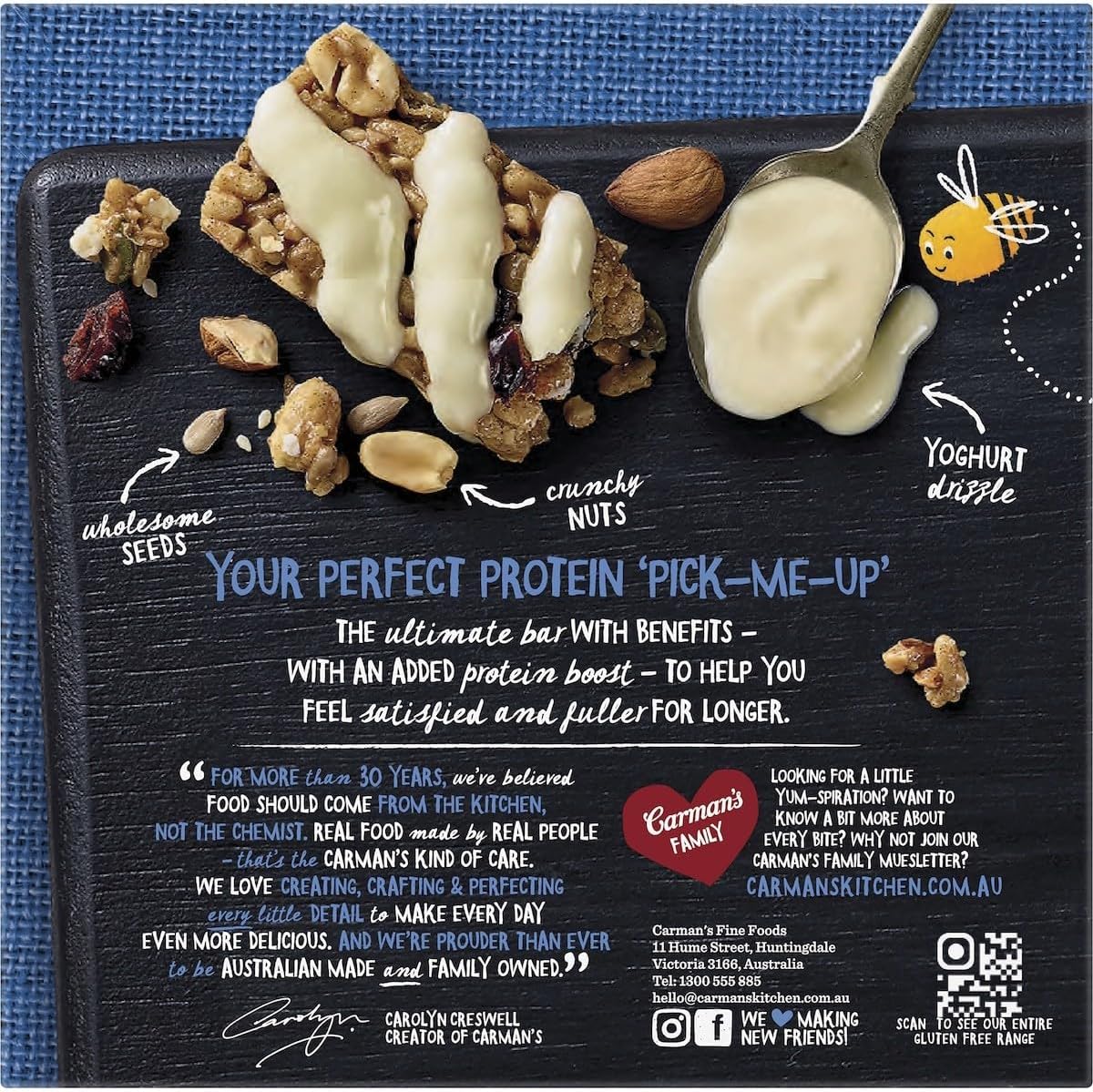 Carmans Greek Yoghurt & Berry Protein Ba 5 pack Dairy 6 x 200g