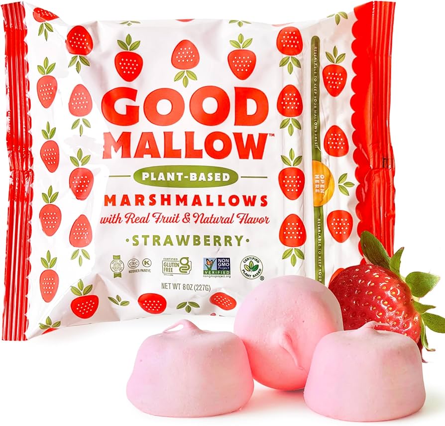 Good Mallow Plant Based Marshmallows Strawberry 12 x 227g