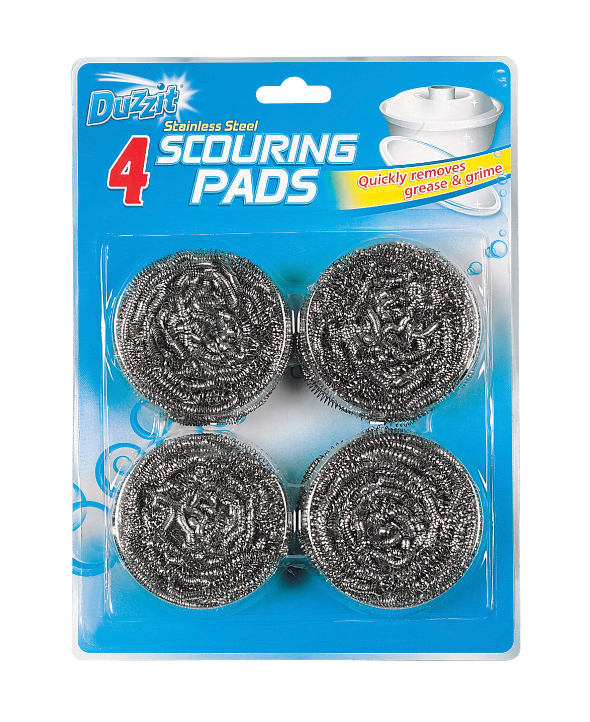 151 Duzzit S/Steel Scouring Pads 4Pk 36 x 36