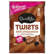 Darrell Lea Liquorice Twists Milk Coated NK 12 x 200g