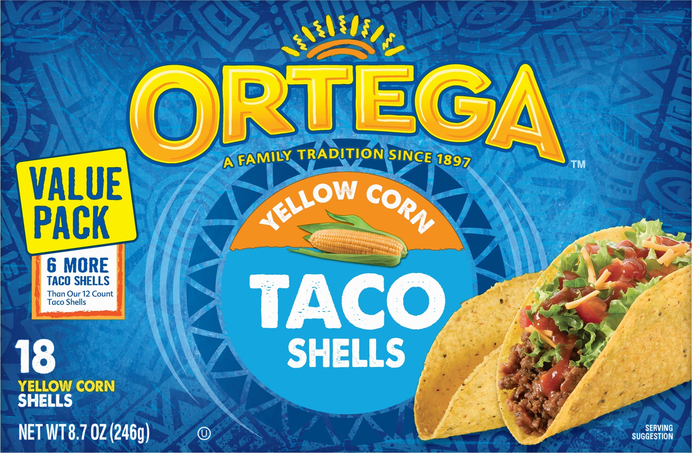Ortega Yellow Taco Shell Value Pack 6 x 210g (7.4oz)