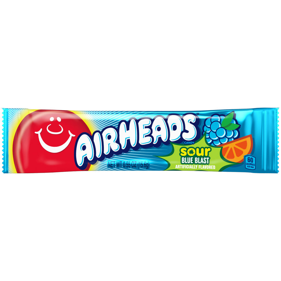 Airheads Singles Sour Blue Blast 36 x 15.6g (0.55oz)