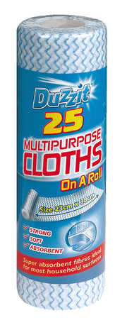 151 Duzzit Multi Pur Cloths On Roll 25Pk 36 x 36
