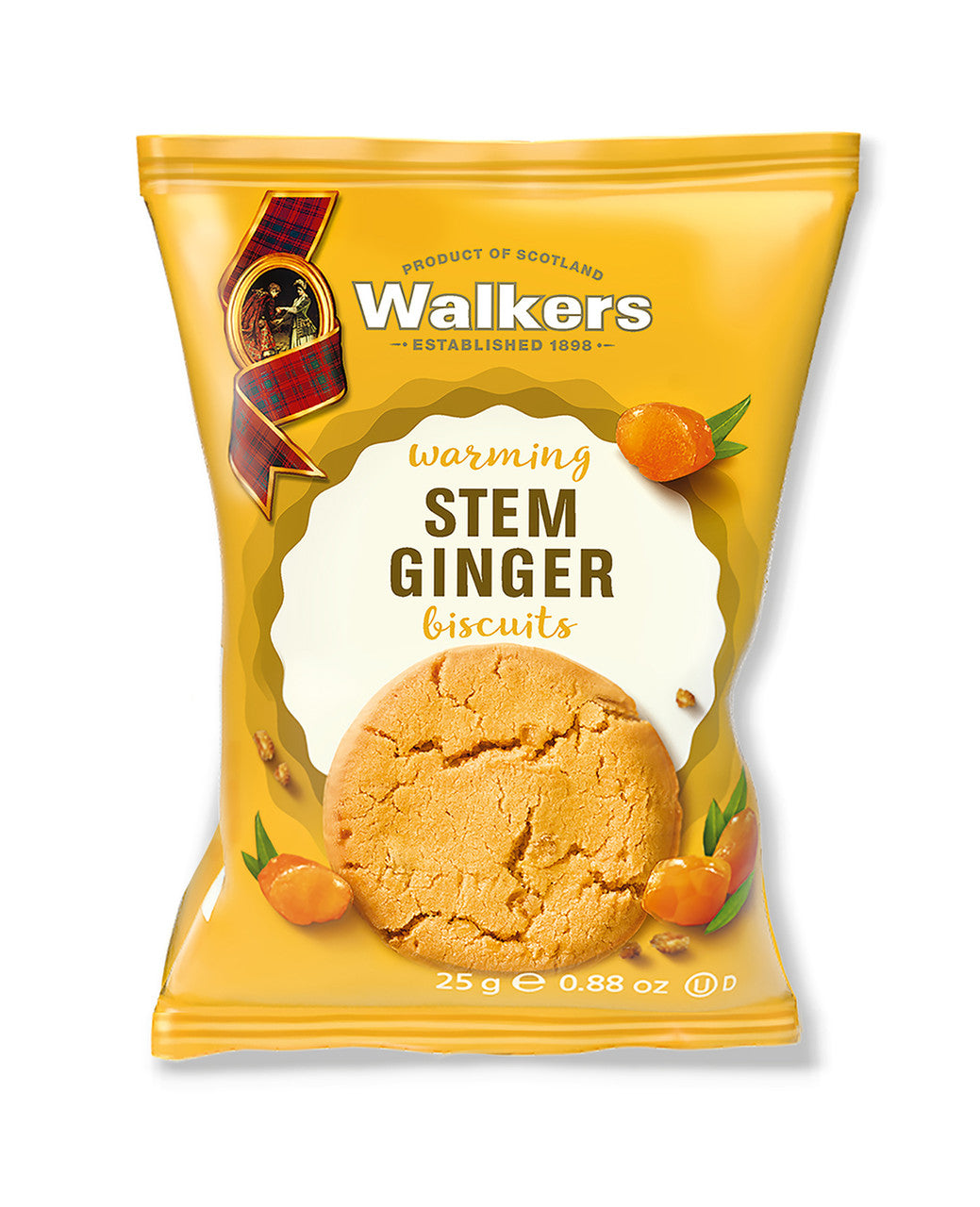 Walkers Stem Ginger Biscuits (2's) 100 x 25g