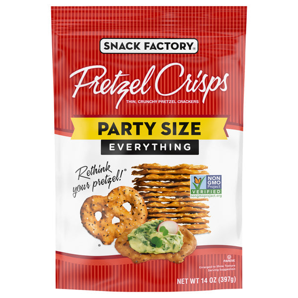 Snyders Pretzel Crisps Everything Party Size 12 x 397g (14oz)