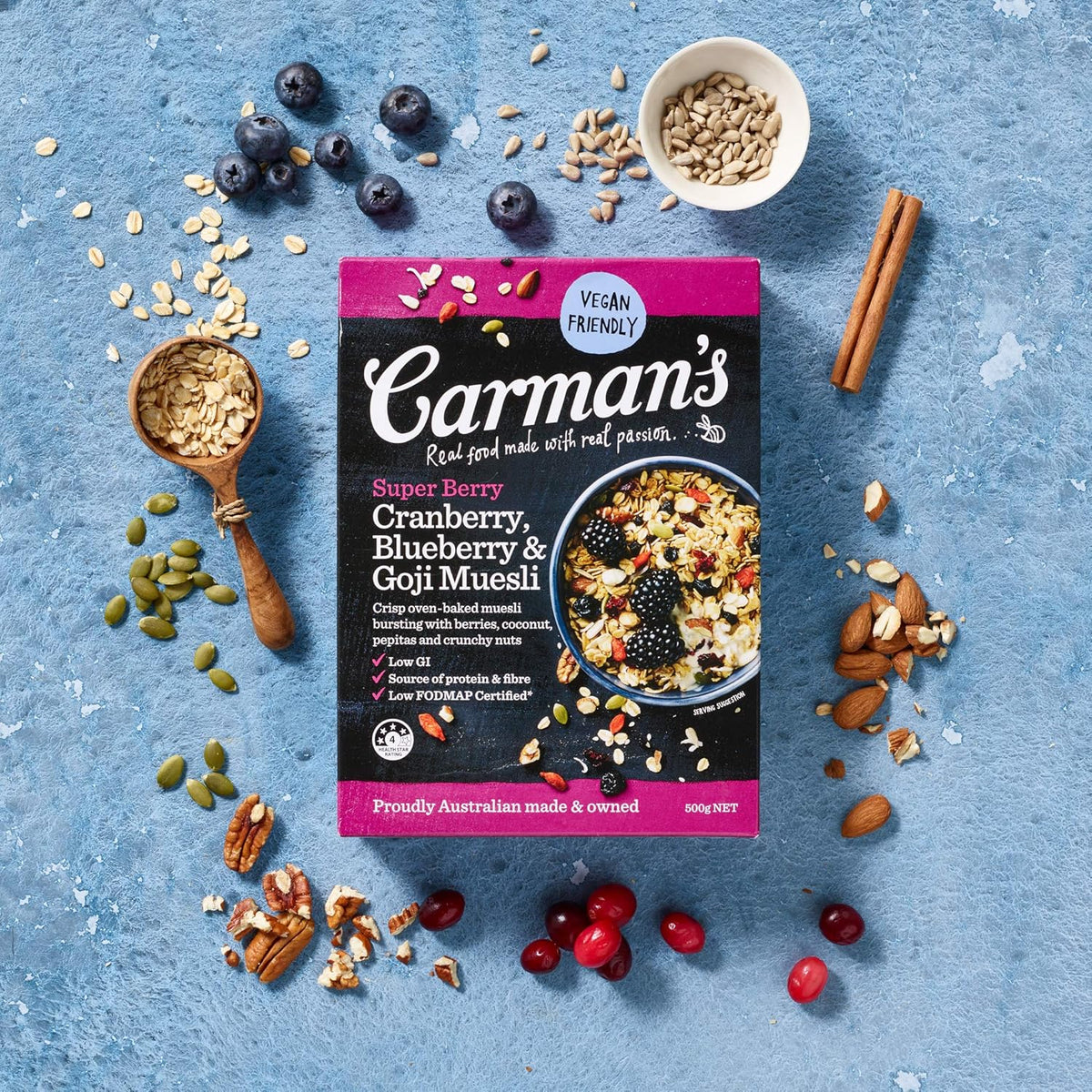 Carmans Super Berry Muesli box 6 x 500g